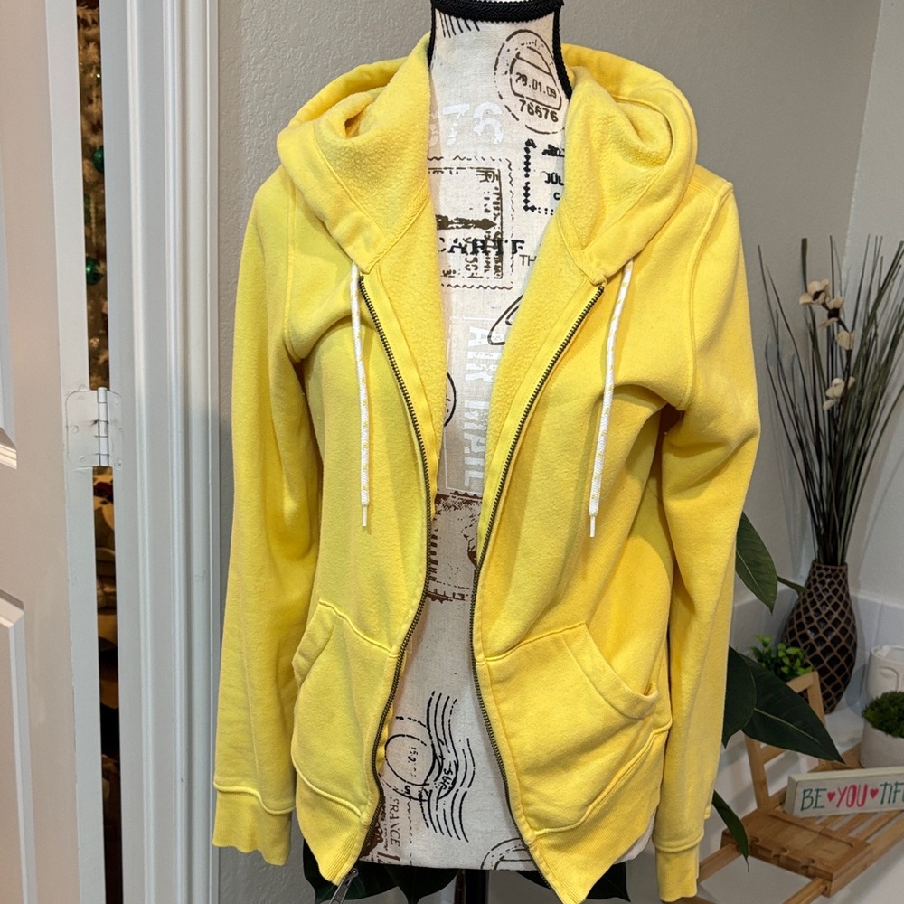 Old Navy Bright Yellow Women's Zip-Up Hoodie